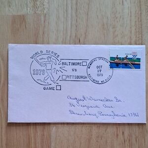 Vintage 1979 World Series Commemorative Envelope And Stamp